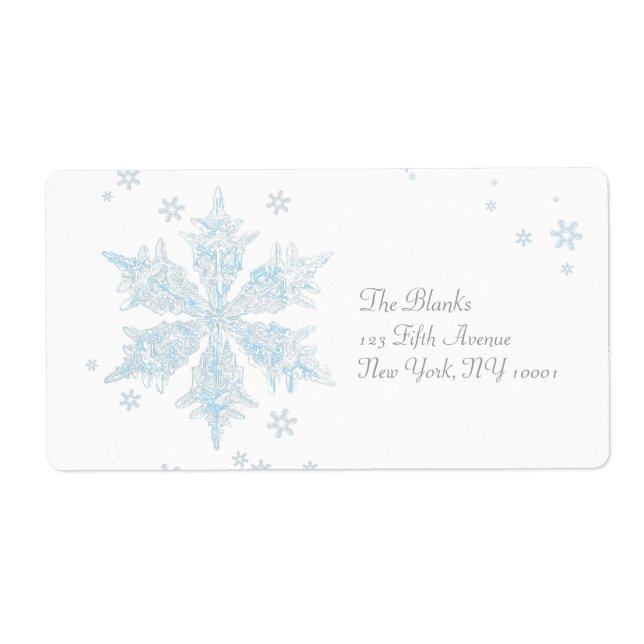 flocon de neige 3 étiquette (Devant)