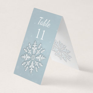 Flocon de neige congelé hiver Mariage Numéro du ta
