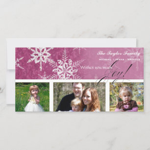 Flocon de neige Damask de Noël - Carte
