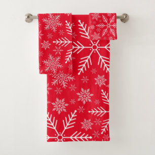 Flocon de neige élégant rouge aqua blanc d'hiver 