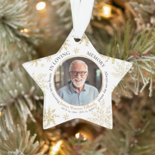 Flocon de neige en mémoire étoile de Noël mémorial