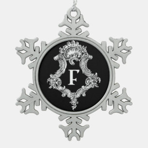 Flocon De Neige F Monogramme Ornement initial