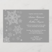 Flocon de neige gelé hiver Faire-part de mariage g