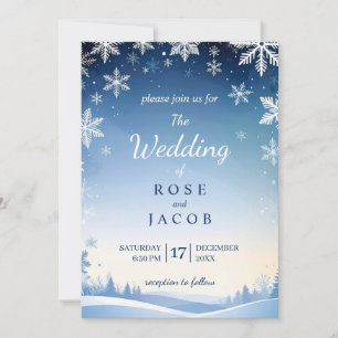 Flocon de neige Invitation de mariage hivernal
