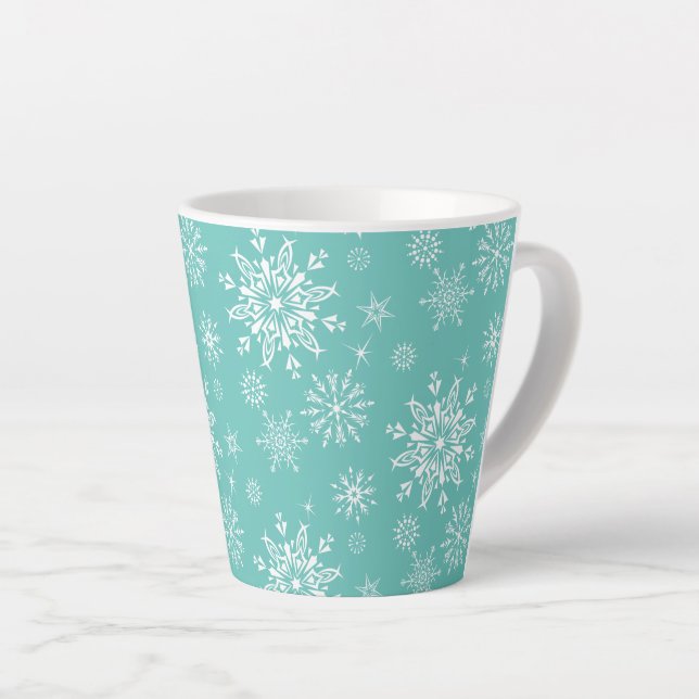 Flocon de neige Latte Mug (Angle droit)