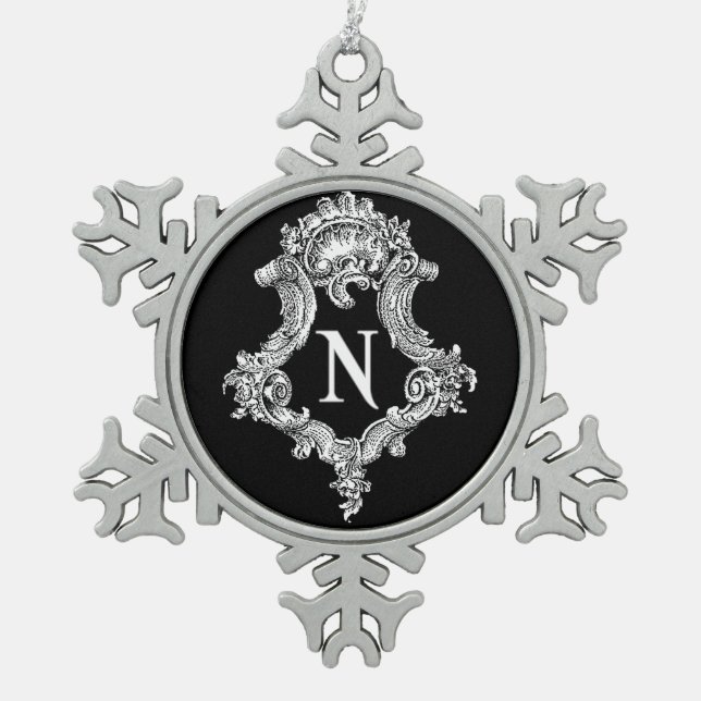 Flocon De Neige N Ornement initial du monogramme (Devant)