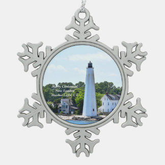 Flocon De Neige New London Harbour Light, CT Noël ornement