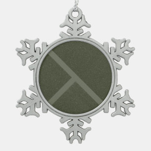 Flocon De Neige Ornement Diagonal Divide Snowflake - Personnalisab