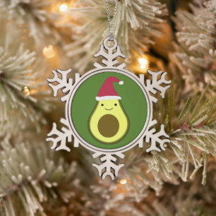 Flocon De Neige Ornement en céramique père Noël Avocado