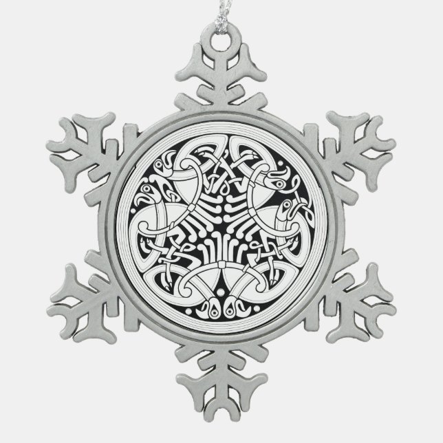 Flocon De Neige ornement en étain (Devant)