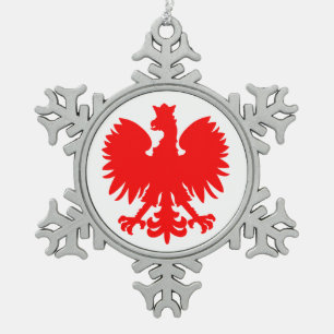 Flocon De Neige Ornement en étain Aigle polonais