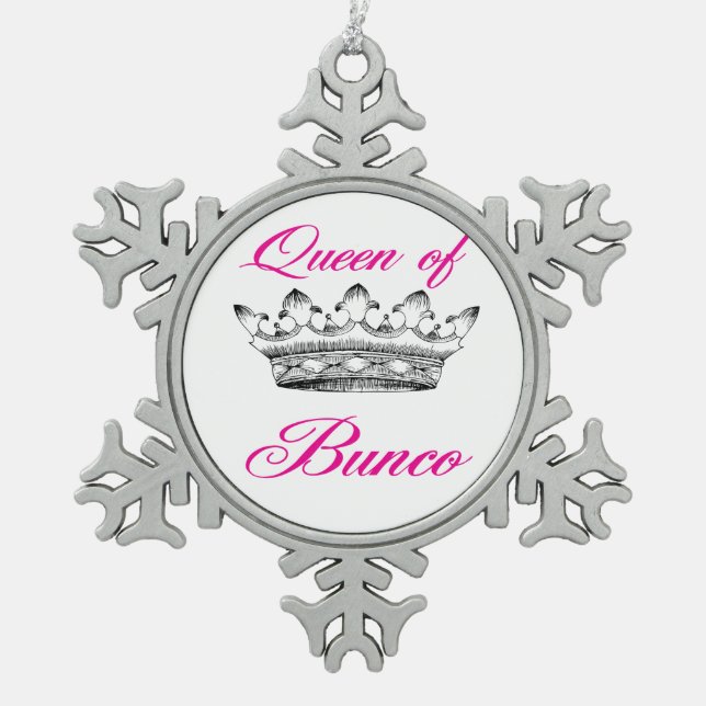 Flocon De Neige Ornement Queen Of Bunco Snowflake (Devant)