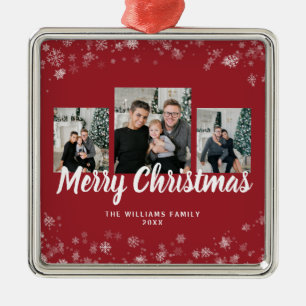 Flocon de neige - Ornements rouges