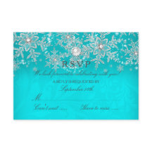 Flocon de neige perle cristal sarcelle argent RSVP