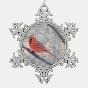 Flocon De Neige Rouge Cardinal Profil Ornement d'eau