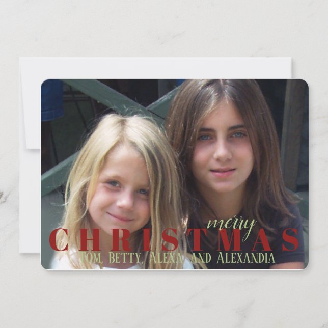 Flocon de neige rouge foncé Carte photo double fac (Devant)