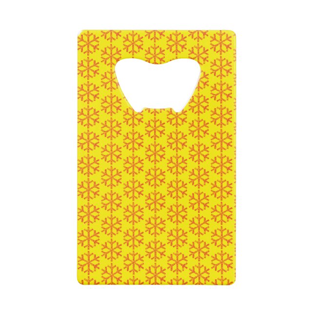Flocon de neige rouge fond jaune personnalisé (Devant)