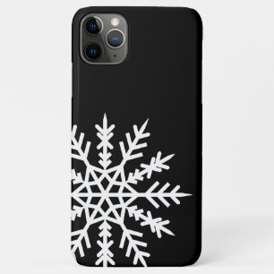 Flocon de neige sur le coque iphone noir