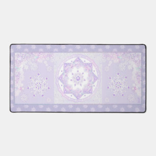 flocon de neige violet clair et coeur étincelant