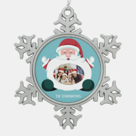 Flocon De Neige VOTRE photo & nom personnalisé Père Noël ornement