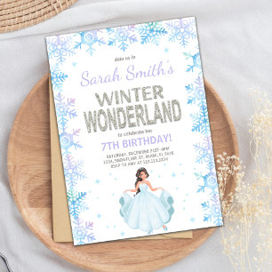 Flocon de neige Winter Wonderland Invitation