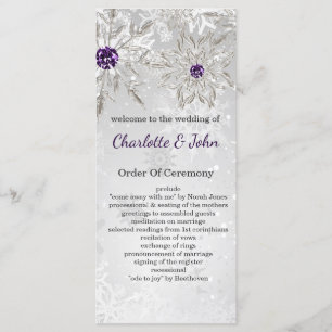 flocons d'argent violet programmes de mariage d'hi