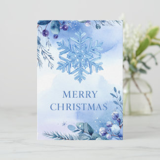 Flocons de neige de Noël Carte de vœux de fêtes