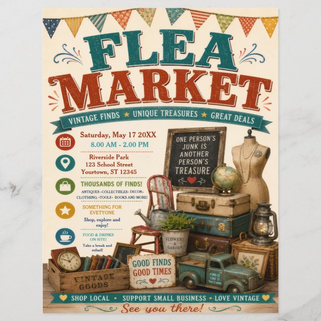 Flohmarktposter Flyer (Vorne)