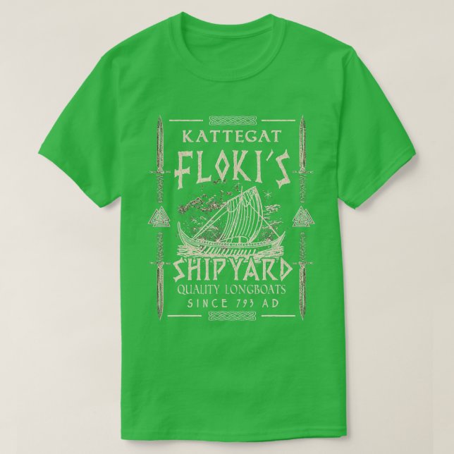 Flokis Shipyard Kattegat Viking Ship  Gift  T-Shirt (Design vorne)