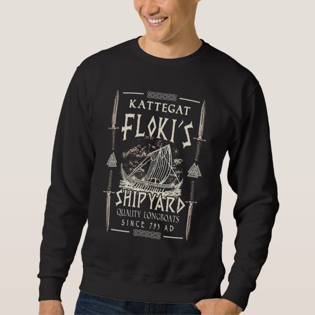 Flokis Shipyard Kattegat Viking Ship Sweatshirt (Vorderseite)