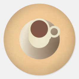 FLomm Power Gib: ESPRESSO! Runder Aufkleber