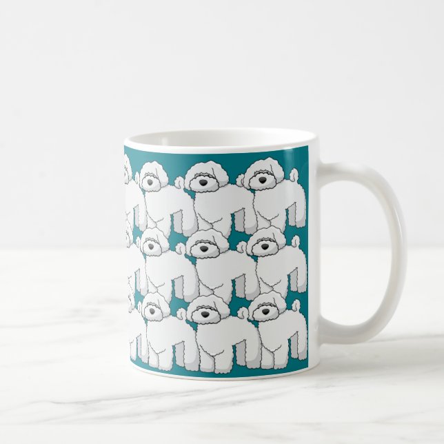 Floofy Welpen-Muster Kaffeetasse (Rechts)