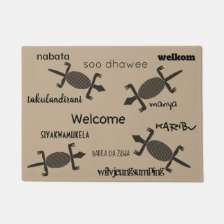 Floor Mat - Willkommen, Karibu, Manya Fußmatte