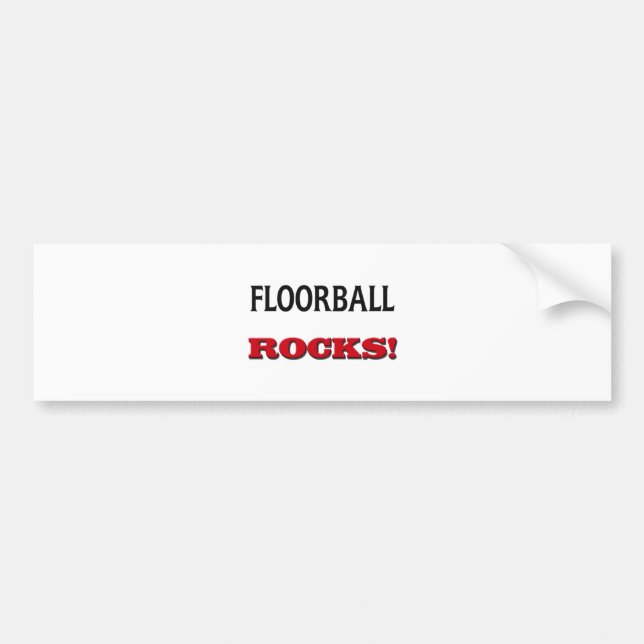 Floorball Felsen Autoaufkleber (Vorne)