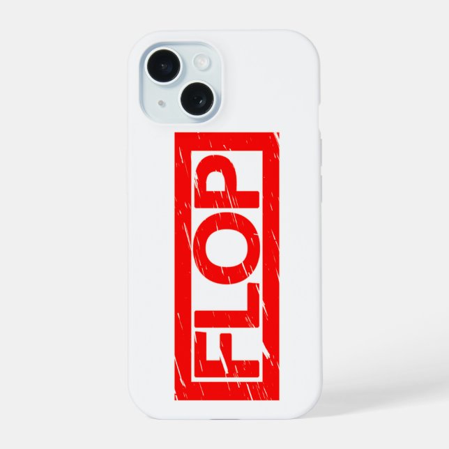 Flop-Briefmarke iPhone 15 Hülle (Rückseite)