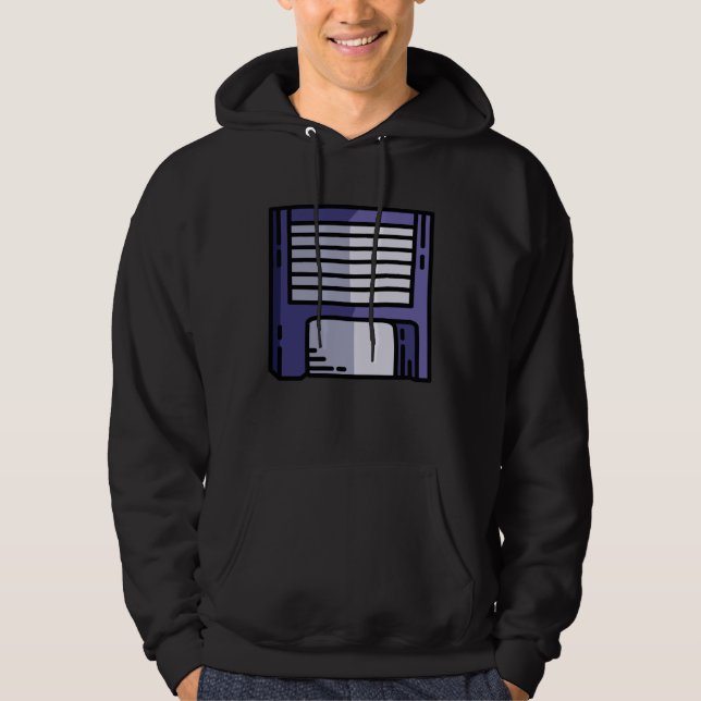 Floppy Disk Retro Funny Easy Lazy Halloween Costum Hoodie (Vorderseite)