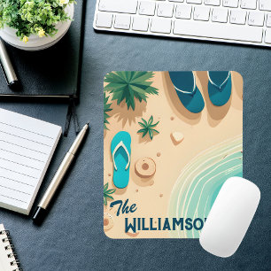 Flops am Strand kippen Mousepad