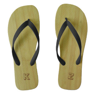 Flops kippen - Bambuskarten mit Initialen Flip Flops