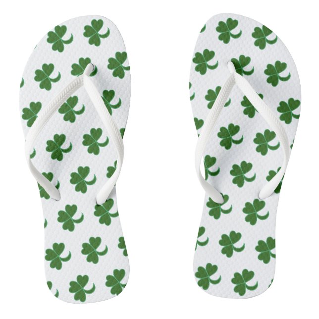 Flops kippen - Blätter mit grüner Klemme Flip Flops (Fußbett)