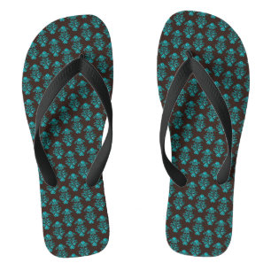 Flops kippen/TürkisDamast Flip Flops
