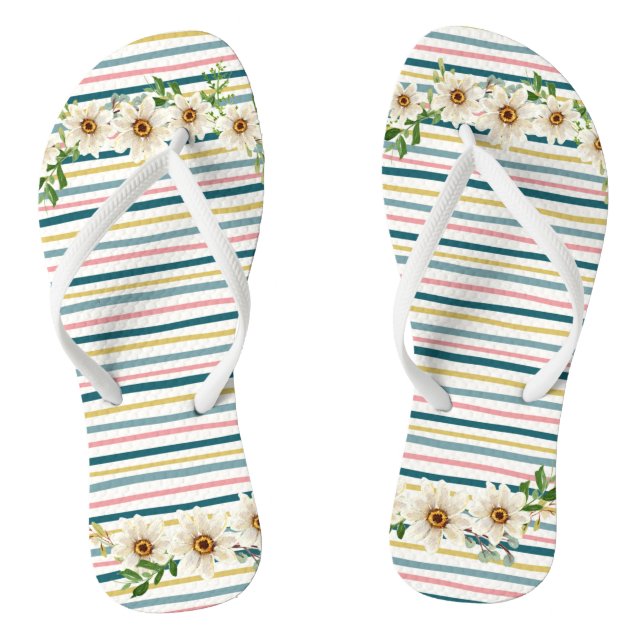 Flops mit Streifen und Leisten kippen Flip Flops (Fußbett)