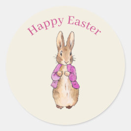 Flopsy Beatrix Potter, das Osterhasen-Kaninchen Runder Aufkleber