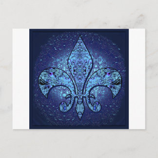 Flor De Lis lt.png Postkarte