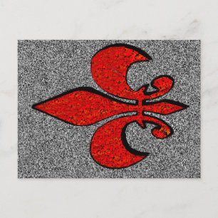Flor De Lis Postkarte