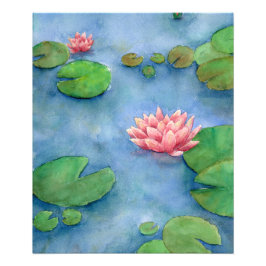 Flôr de Lotus Aguarela Fotodruck