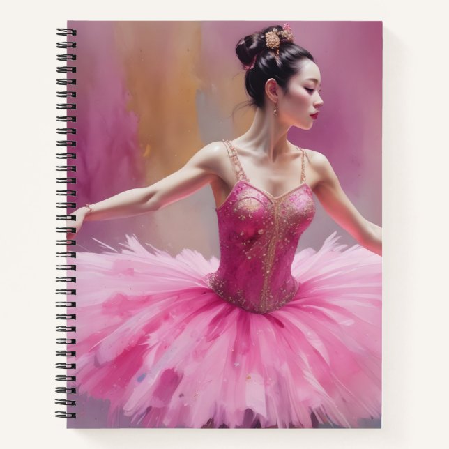 Flor de Seda Rosa Notizbuch (Vorderseite)