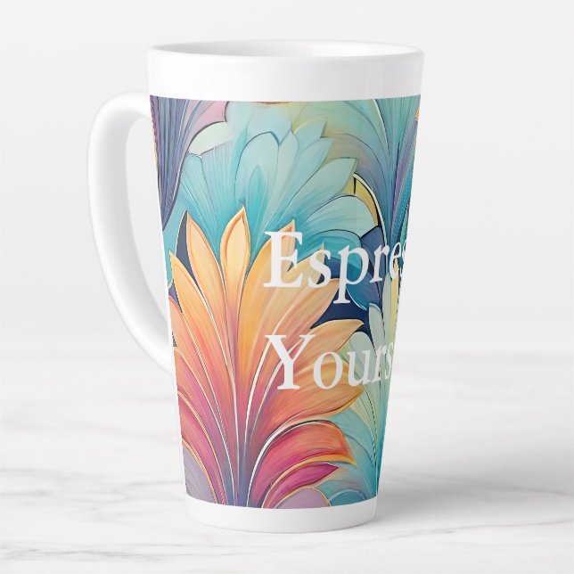 Flora 1 Blumenpastete Latte Tasse (Linke Ecke)