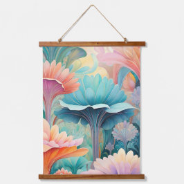 Flora 2 Floral Pastete Wandteppich Mit Holzrahmen