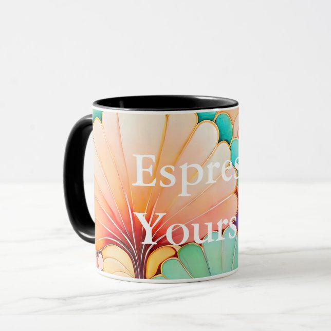Flora 6 Floral Pastel Combo Mug (Devant gauche)