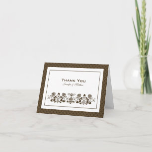 Flora Bee Carte de remerciements avec nom